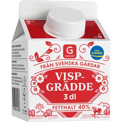 Vispgrädde 40 % Färsk Premiumkvalitet