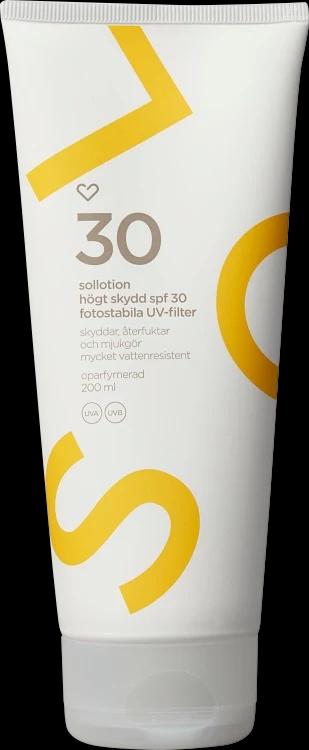 Hjärtats Sollotion Oparfymerad SPF 30 200ml