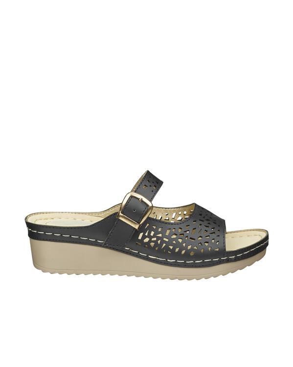 Svart damesandal med elegant uttrykk