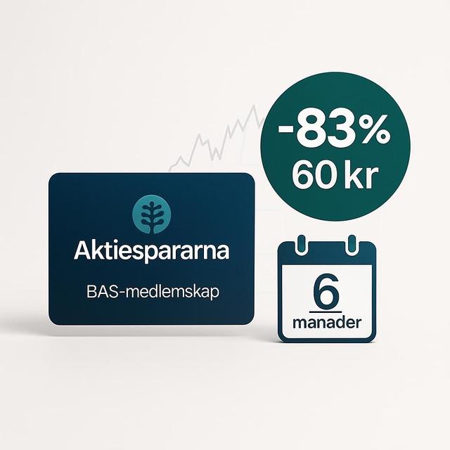 Aktiespararna BAS-medlemskap 6 månader för 60 kr