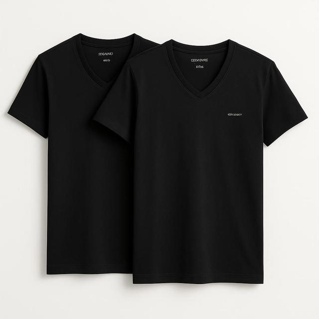 GANT 2-pack V-neck T-shirts Black