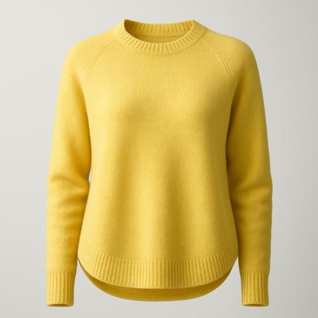 Davida Cashmere Curved Citrus Sweater