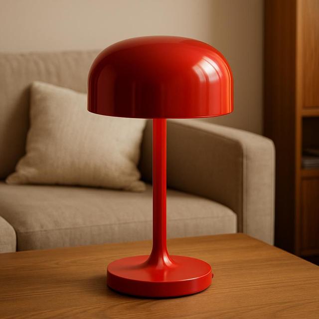 Retro bordslampa i rött