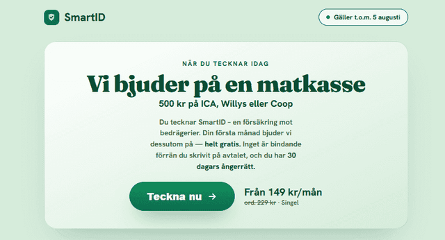 SmartID: Varningen kommer, ersättningen uteblir