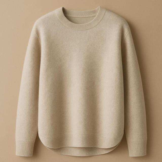 Davida Cashmere Brushed Curved Sweater