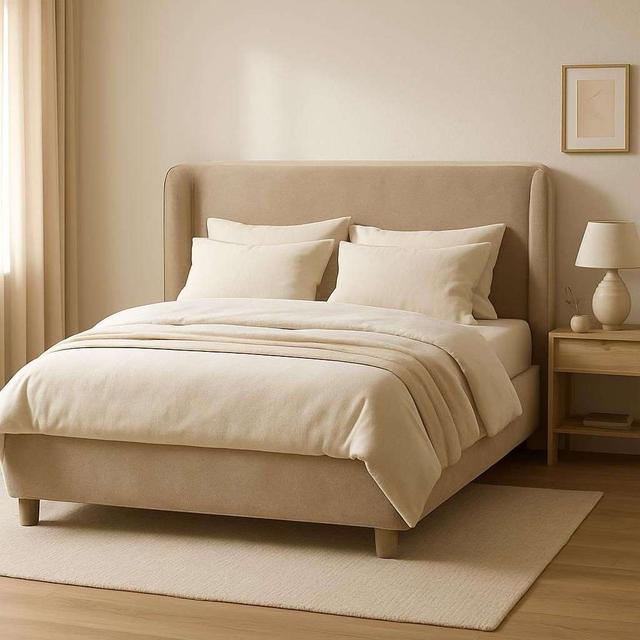 Celine Sängpaket 160x200 cm Beige Sammet