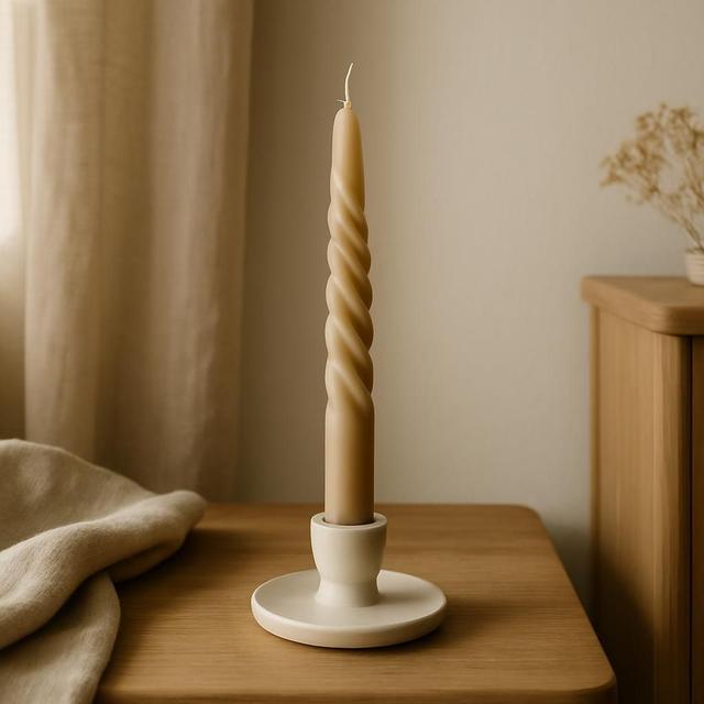 Broste Copenhagen Linen Twist Candle