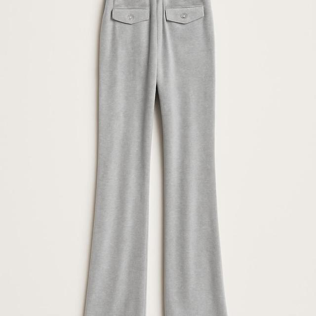 Y Velourbyxor Tall Grå