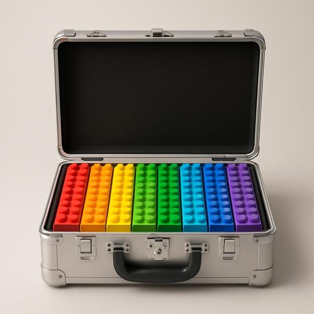 Plus-Plus Colorverse Metallväska Set.