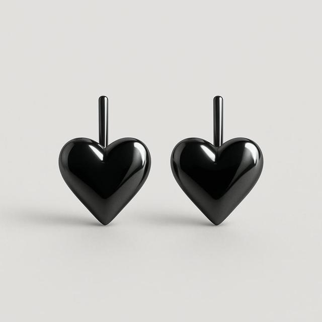 Blomdahl Ring Heart Black Diamond Örhängen