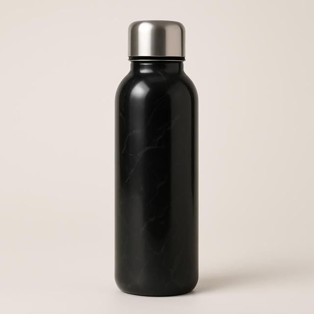 Black Marble Insulated Flask
