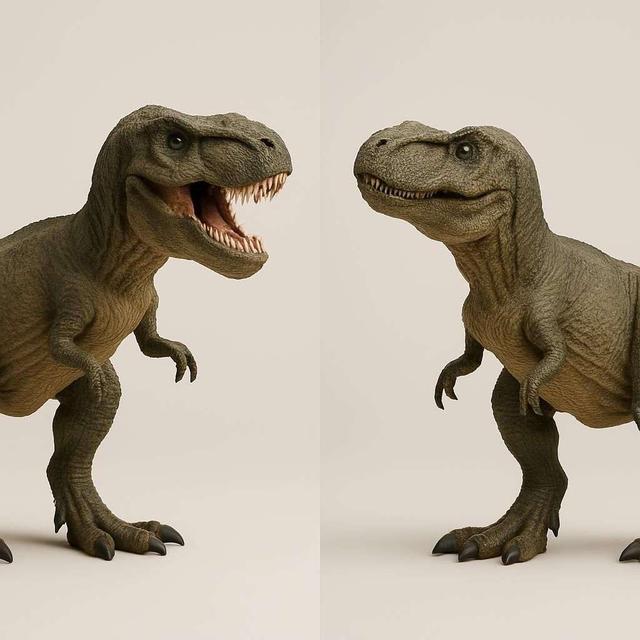DinoMight Dinosaur World Realistisk 2-sidig T-Rex Figur