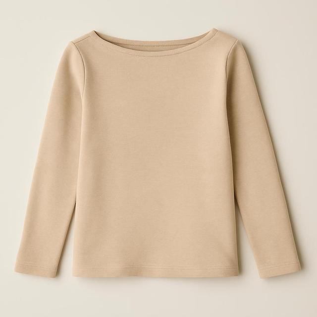 RYVLS Beige Boatneck Top for Girls