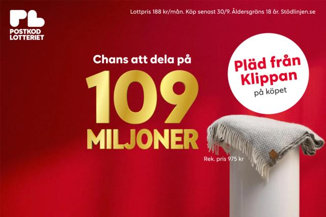 Köp egen lott, få Klippan-pläd
