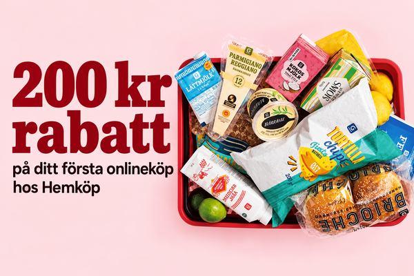 Få 200 kr rabatt på ditt första onlineköp hos Hemköp