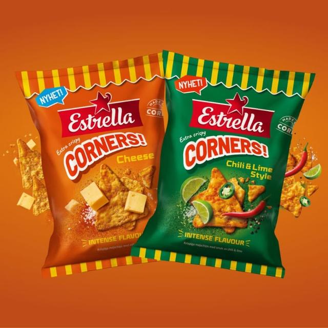 100% cashback på Estrella Corners 160 g, alla smaker, via Rabble