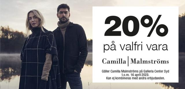 20% på valfri vara hos Camilla | Malmströms i Galleria Center Syd