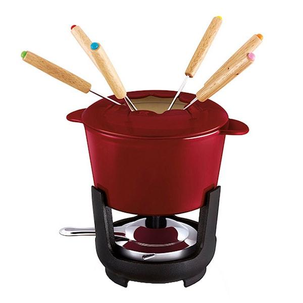 Adventsklipp - Beka Fondueset Gjutjärn 1,1 L Röd - Cervera