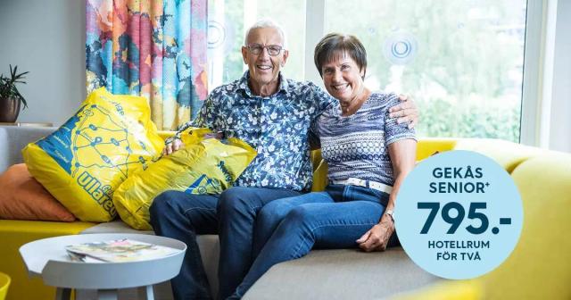 Gekås Ullared Senior+ erbjudande på hotellrum för två