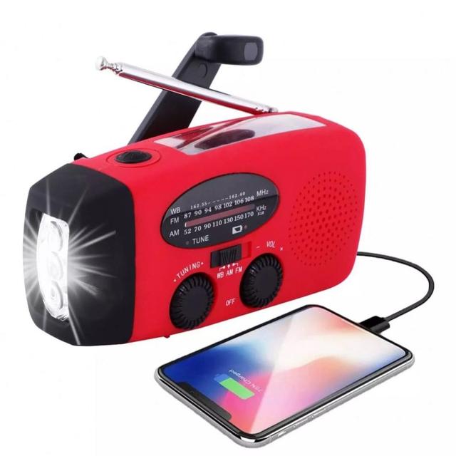 Vevradio med Solceller & Powerbank 2000 mAh