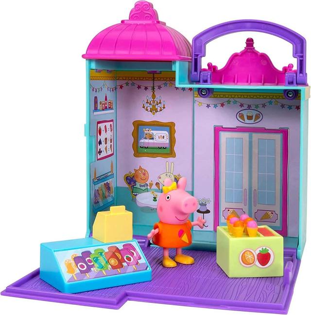 Peppa Wutz PEP0698 Peppas Ice Cafe Playset with Ice Cream Stand