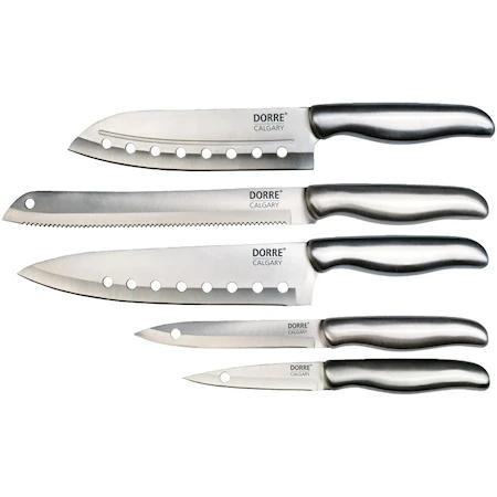 Knivset 5 knivar Rostfritt Stål Dorre