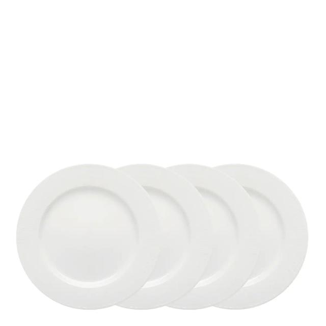 Rörstrand Swedish Grace flat snö - Tallrik 27 cm 4-pack