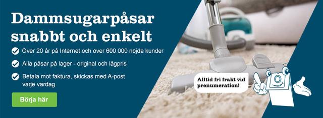 Dammusagarpåsar 15 % rabatt