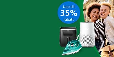 Philips Hushållsapparater upp till 35 % rabatt