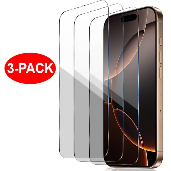iPhone 16 Pro Skärmskydd i Härdat Glas 3-pack