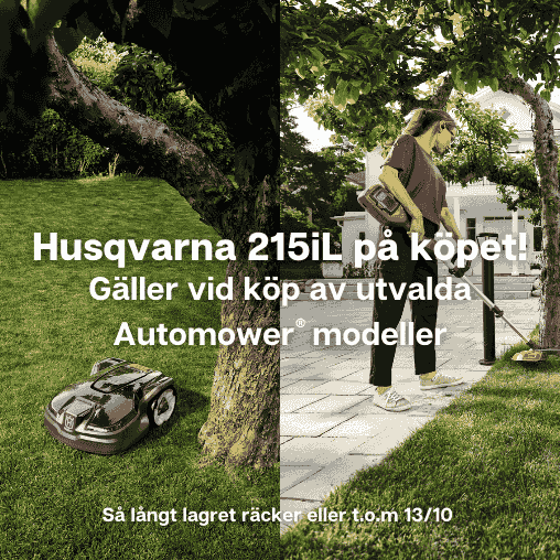 Trimmer på köpet vid utvalda modeller av Husqvarna Automower®