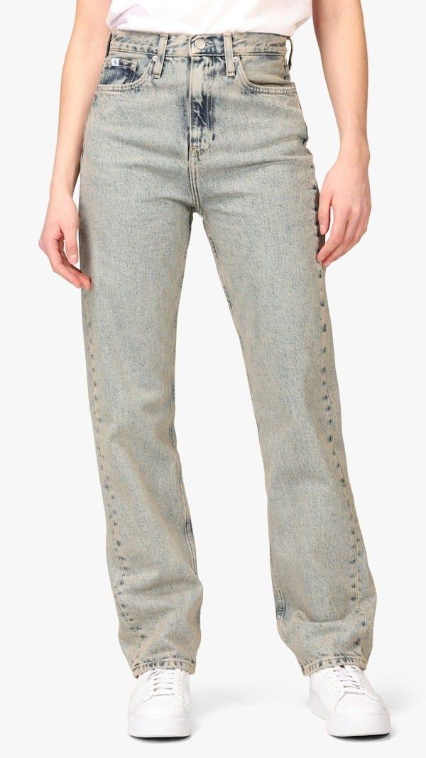 CK High Rise Straight Light Grey Jeans for Women