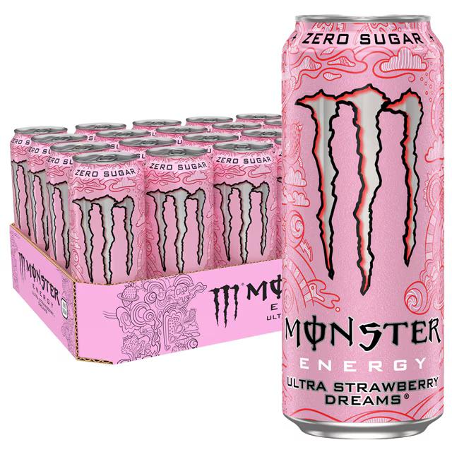 42% rabatt på ett flak med 24 burkar Monster Energy