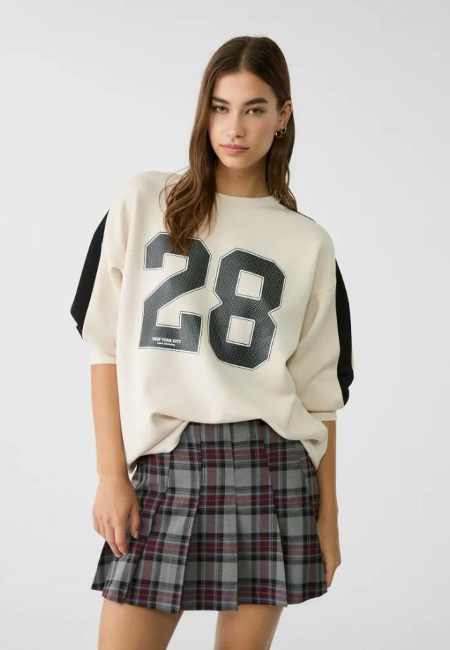 Stradivarius beige långärmad tröja