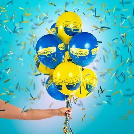 Få 10 studentballonger gratis när du handlar hos Partykungen