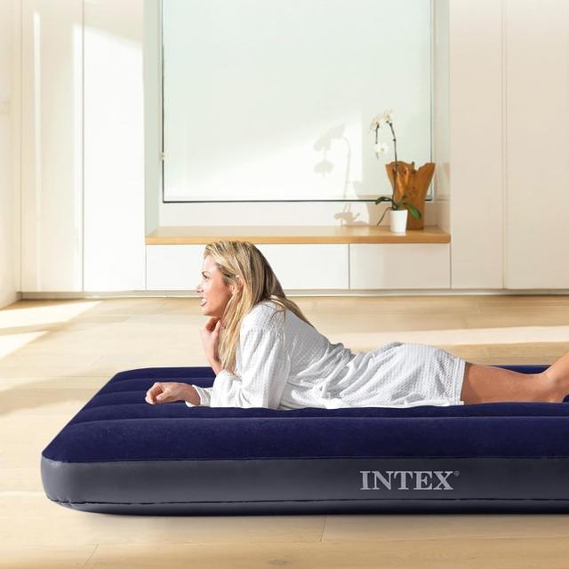 INTEX Dura-Beam Luftmadrass, Marinblå 191cm