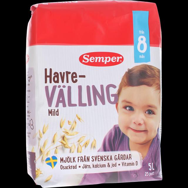 Semper Havrevälling Mild, 725g Förpackning