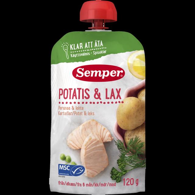 Semper Barnmat Potatis & Lax 120g