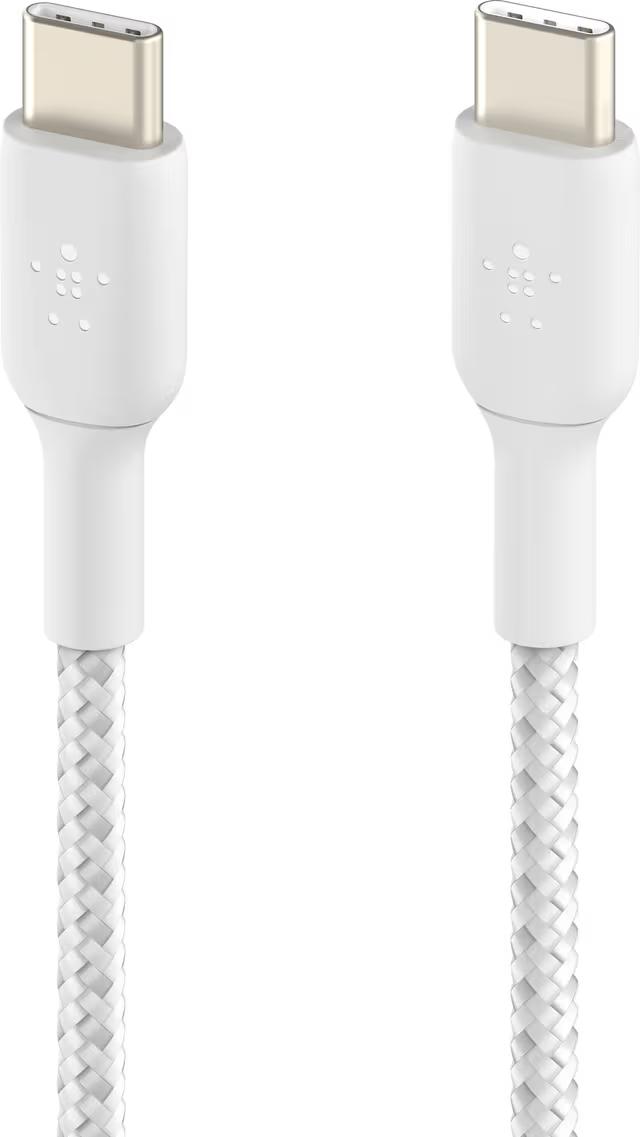 Belkin Twin 2m USB-C Kablar, Vit 2-pack