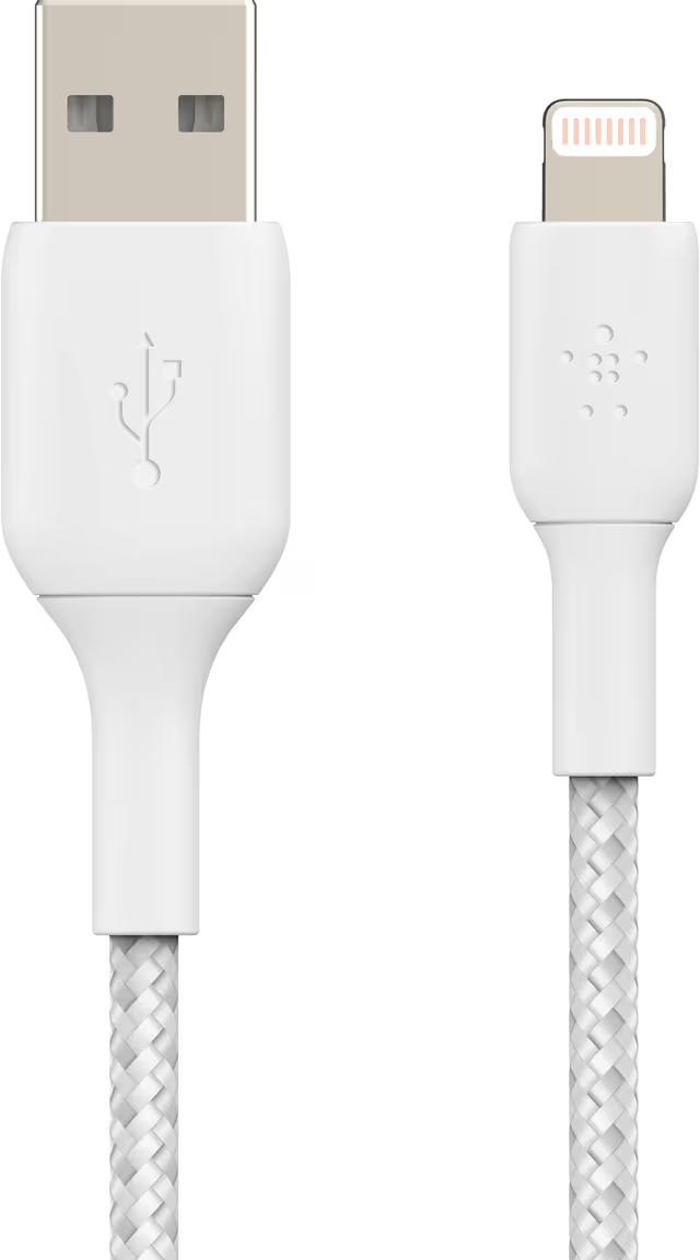 Belkin BOOST CHARGE 2m Vit Flätad Lightning-kabel