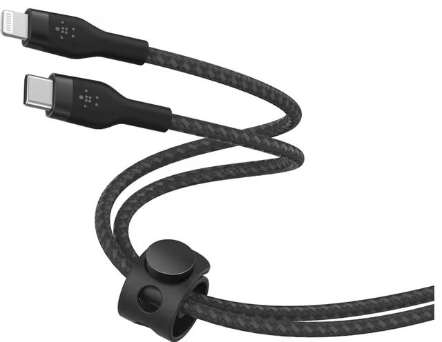 Belkin BoostCharge Pro Flex USB-C till Lightning-kabel,Svart