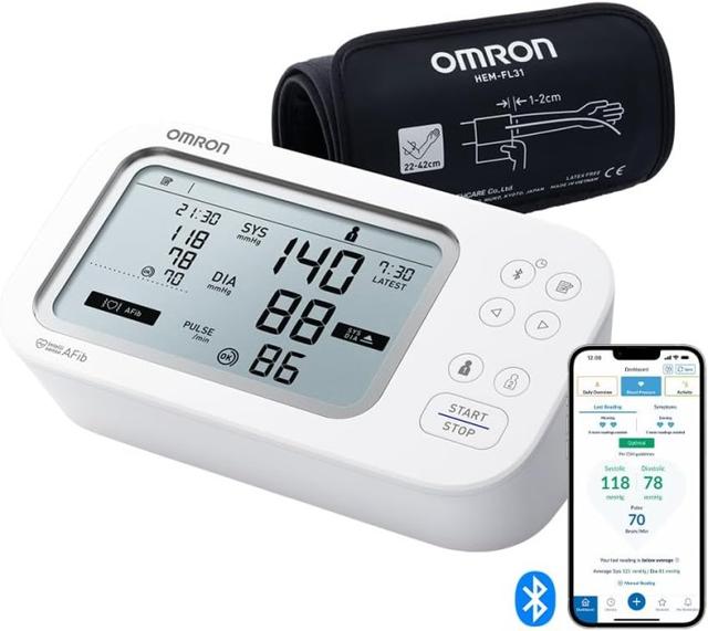 Omron X7 Smart Blood Pressure Monitor with AFib Detection"