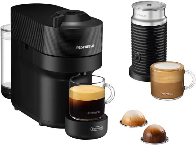 Nespresso Vertuo POP och DeLonghi Mjölkskummare