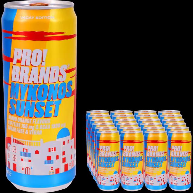 Mykonos Sunset Energidryck 24-pack, 330ml