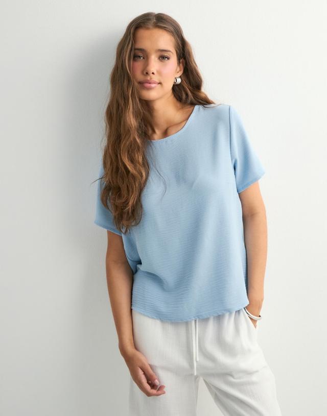 Pieces PCANNA O-Neck Cashmere Blue Top