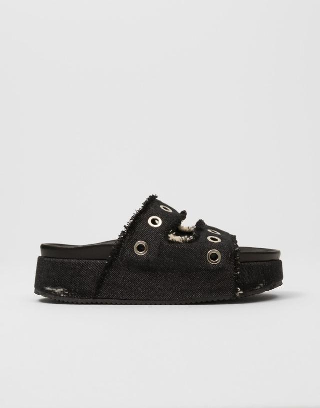 Inuikii Black Jeans Studs Slipper