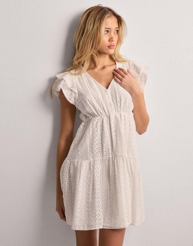 Only Helena Lace Capsleeve Dress - Cloud Dancer
