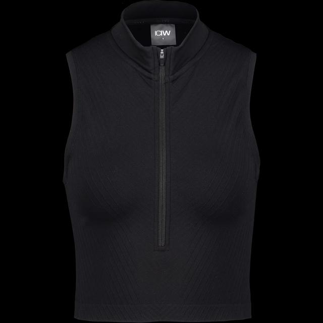 ICANIWILL Ignite Seamless Cropped Zip Tank