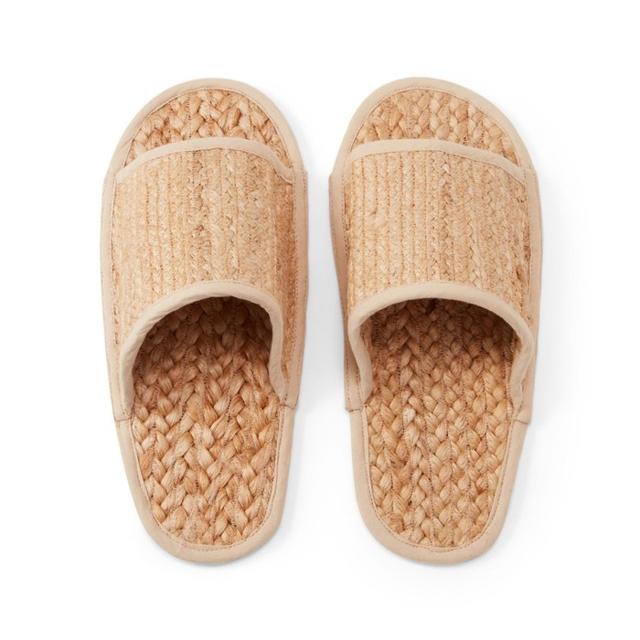 Medium Jute Tofflor i Granit