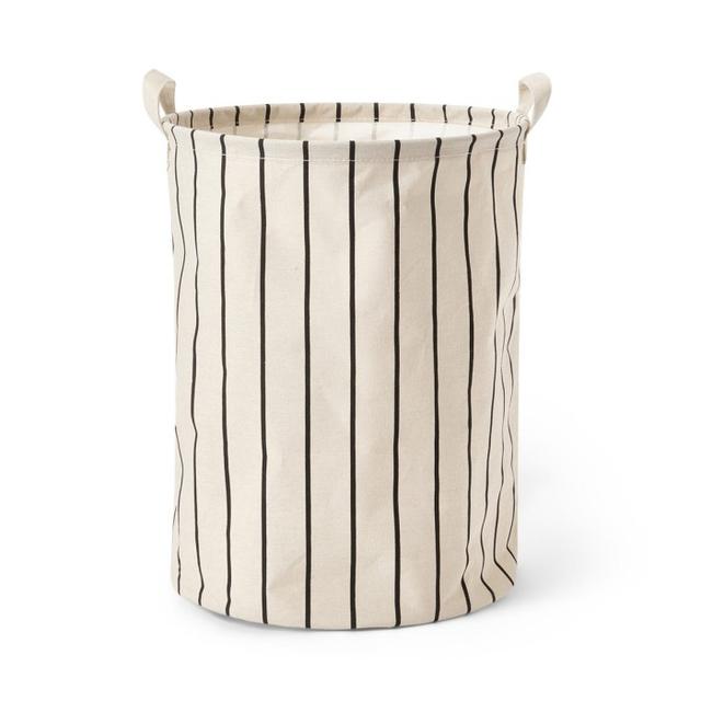 Korg Hopvikbar Cylinder 33x42cm Beige/Svart